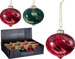 Kerstbal D8cm ui 2ass