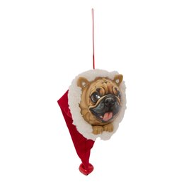 Kerstbal muts D8cm hond