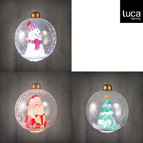 Kerstbal opblaasbaar D60cm 3ass