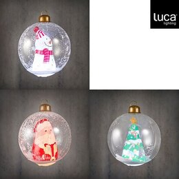 Kerstbal opblaasbaar D60cm 3ass