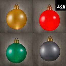 Kerstbal opblaasbaar D60cm 4ass