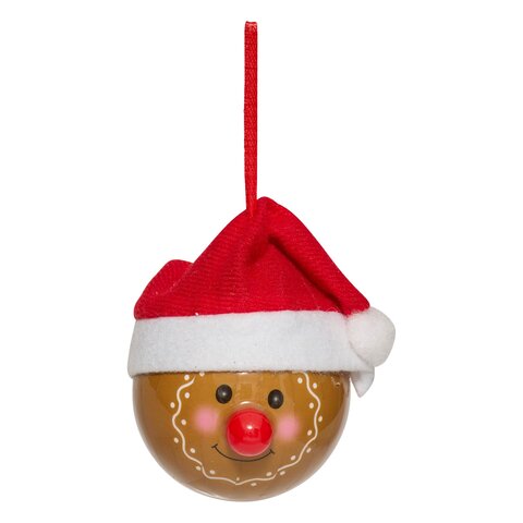 Kerstbal peperkoek D6xH15cm