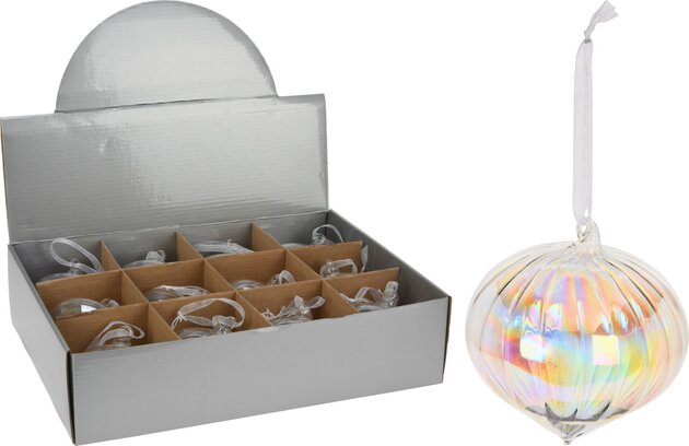 kerstbal ui streep 8cm