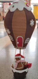 Kerstballon met peperkoekmotief 60 cm