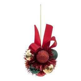 Kerstbloem bal hanger 30mm 11stuks Delice