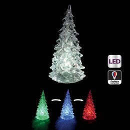 Kerstbomen 1L H14cm acryl 3ass