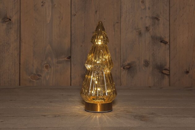 Kerstboom 10x23cm  10Led amber