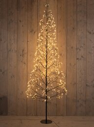 Kerstboom 1296Led H210cm zwart classic warm