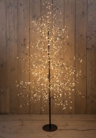 Kerstboom 1500Led H180cm zwart classic warm