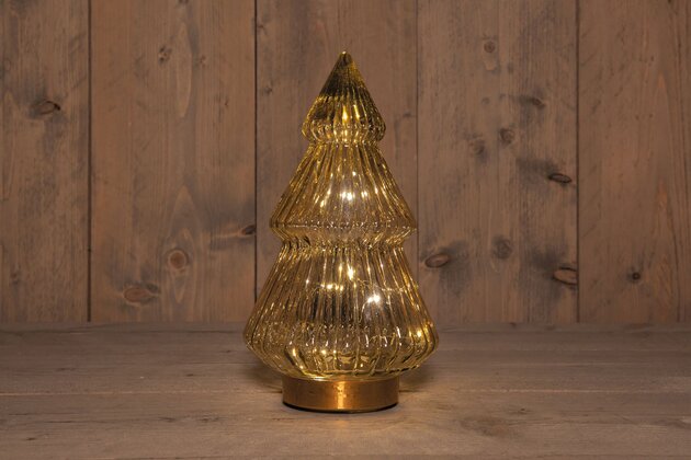 Kerstboom 15x28cm 10Led amber