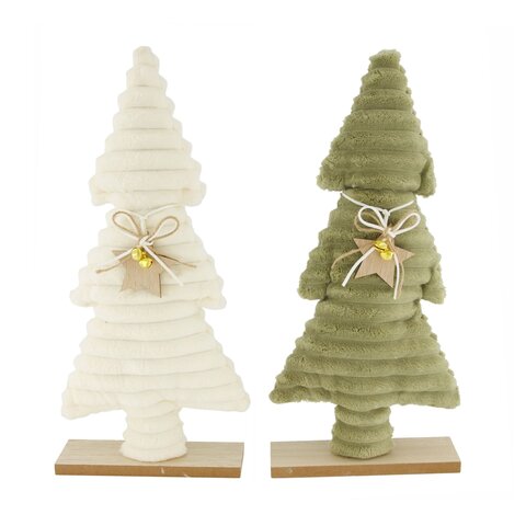 Kerstboom 18x38cm stof 2ass