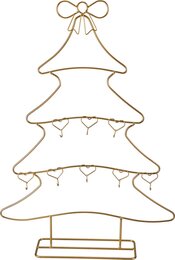 Kerstboom 45x10x64cm metaal goud