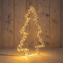 Kerstboom 56x7cm 540Led zwart 3D classic warm