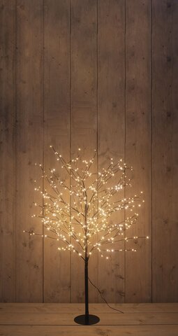 Kerstboom 600Led H120cm zwart classic warm