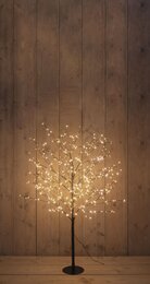 Kerstboom 600Led H120cm zwart classic warm