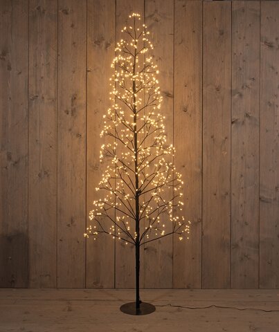 Kerstboom 960Led H180cm zwart classic warm