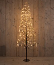 Kerstboom 960Led H180cm zwart classic warm