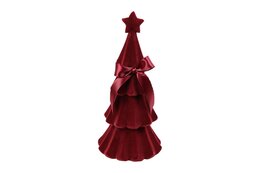 Kerstboom Connor 12x30cm fluweel rood