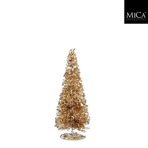 Kerstboom D11xH30cm tinsel champagne