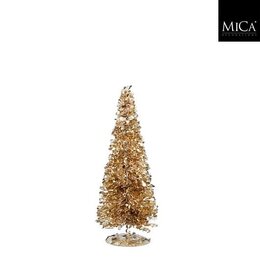 Kerstboom D11xH30cm tinsel champagne