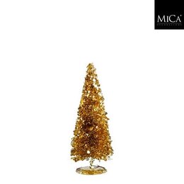 Kerstboom D11xH30cm tinsel goud