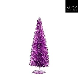 Kerstboom D15xH40cm tinsel lila