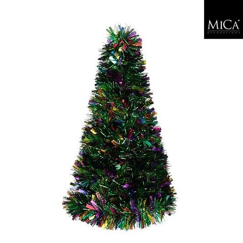 Kerstboom D30xH50cm tinsel groen