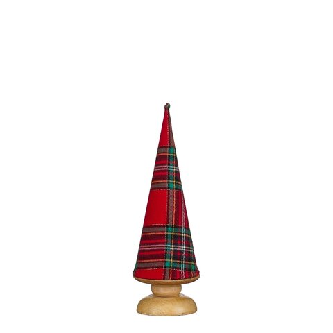 Kerstboom deco D12xH32cm Ruit