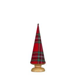 Kerstboom deco D12xH32cm Ruit