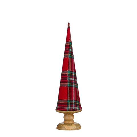 Kerstboom deco D12xH43cm Ruit