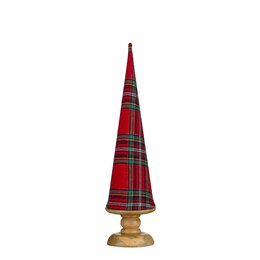 Kerstboom deco D12xH43cm Ruit