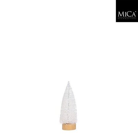 Kerstboom deco D6xH15cm wit