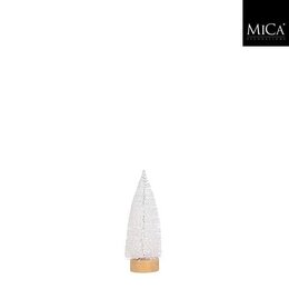 Kerstboom deco D6xH15cm wit