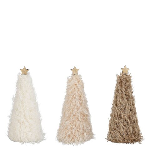 Kerstboom deco D8xH17cm bruin 3ass
