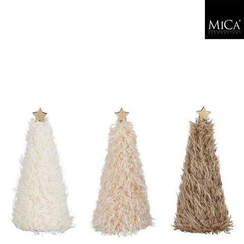 Kerstboom deco D8xH17cm bruin 3ass