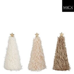 Kerstboom deco D8xH17cm bruin 3ass