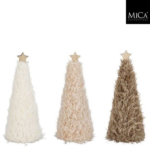 Kerstboom deco D9xH23cm bruin 3ass