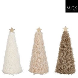 Kerstboom deco D9xH23cm bruin 3ass