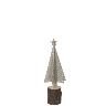 Kerstboom glitter 8x17cm zilver