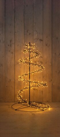 Kerstboom H120cm swirl cluster 480Led classic warm