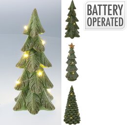 Kerstboom H21cm Led groen 3ass