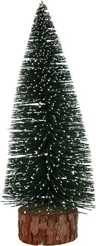 Kerstboom H25cm groen met sneeuw