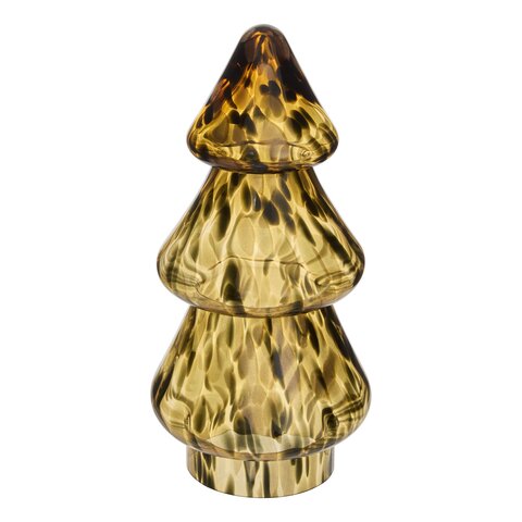 Kerstboom H30cm glas Luipaard