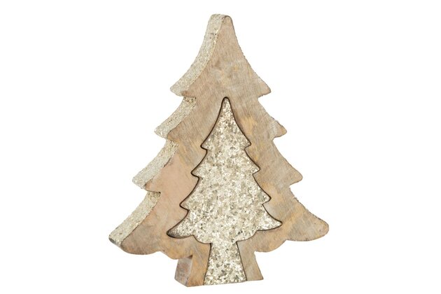 Kerstboom puzzle 25x30cm mangohout
