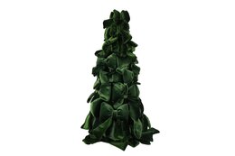Kerstboom Royals 40x40cm fluweel met strikken groen