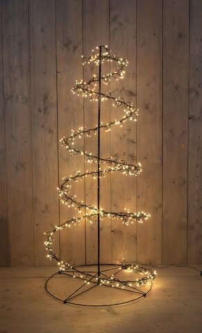 Kerstboom Swirl cluster H160cm 684Led classic warm wit