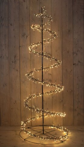 Kerstboom Swirl cluster H210cm 960Led classic warm wit