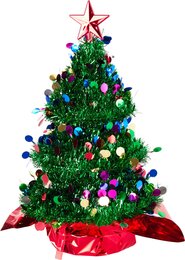 Kerstboom Tinsel H34cm groen