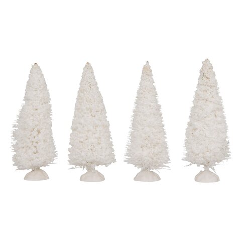 Kerstboom x 4 wit 15cm
