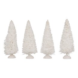 Kerstboom x 4 wit 15cm